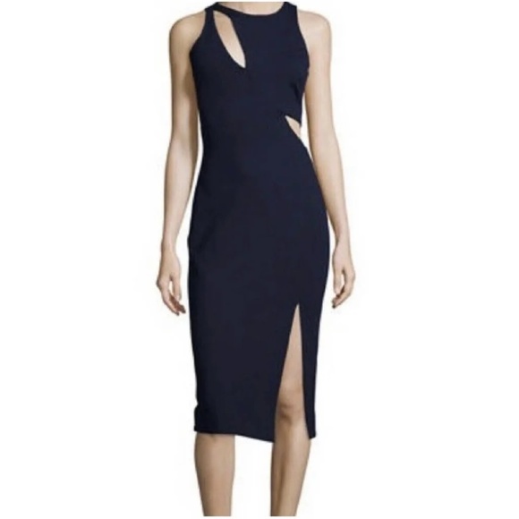 N/Nicholas Ponti Curve Splice Navy Dress Size US 8 $465 - Picture 1 of 5